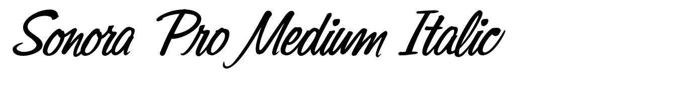 Sonora Pro Medium Italic